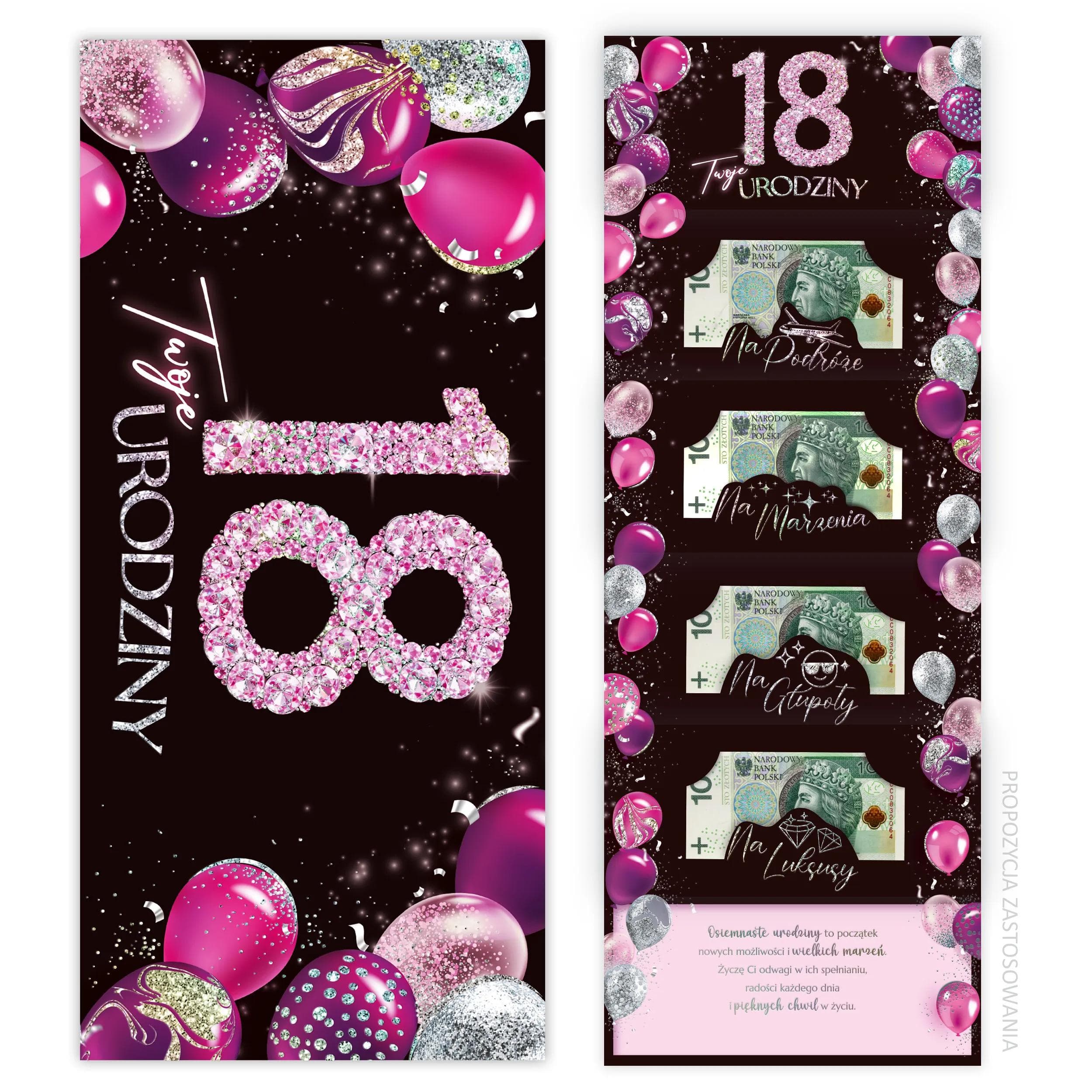 Karnet Premium na banknoty 18 Urodziny - 17
